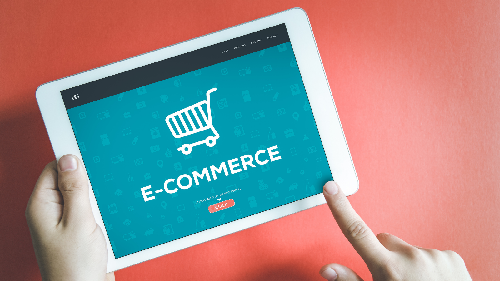 Person browsing an e-commerce site on a tablet